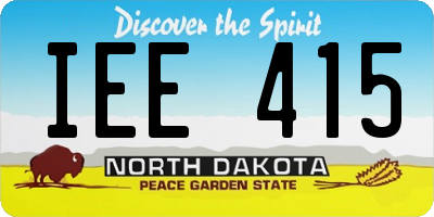 ND license plate IEE415