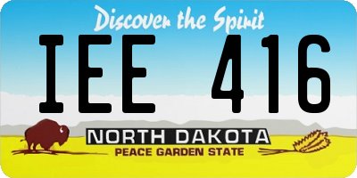 ND license plate IEE416