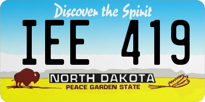 ND license plate IEE419