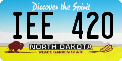 ND license plate IEE420