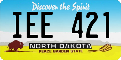 ND license plate IEE421