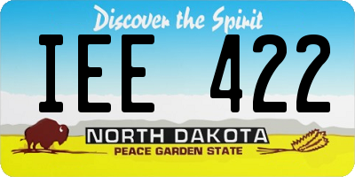 ND license plate IEE422