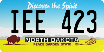 ND license plate IEE423