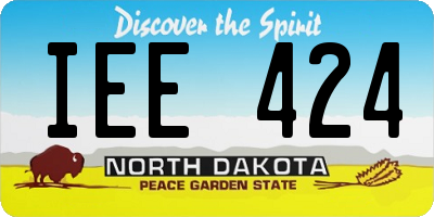 ND license plate IEE424