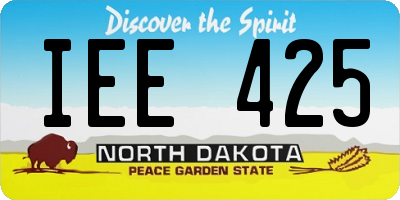 ND license plate IEE425