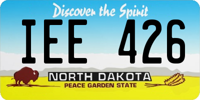 ND license plate IEE426