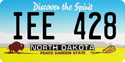 ND license plate IEE428