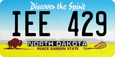 ND license plate IEE429