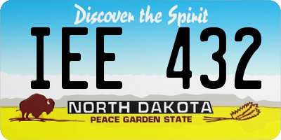 ND license plate IEE432