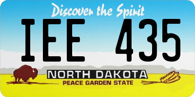 ND license plate IEE435