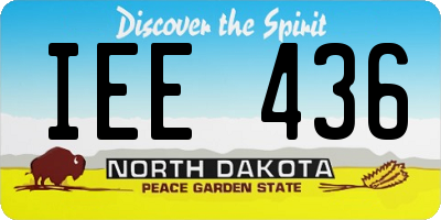 ND license plate IEE436