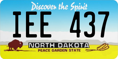 ND license plate IEE437