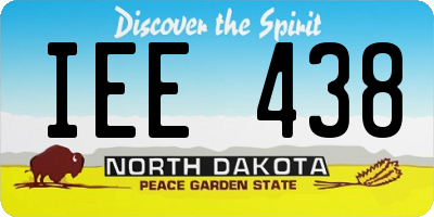ND license plate IEE438