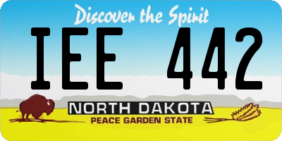 ND license plate IEE442