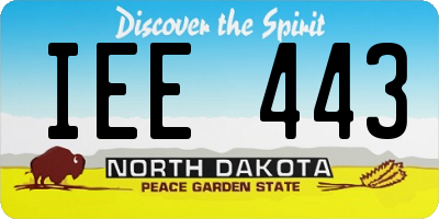 ND license plate IEE443