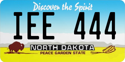 ND license plate IEE444