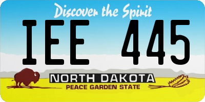 ND license plate IEE445