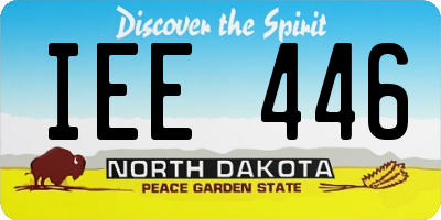 ND license plate IEE446