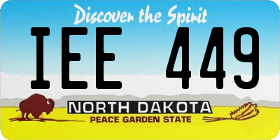 ND license plate IEE449