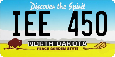 ND license plate IEE450