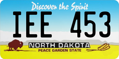 ND license plate IEE453