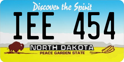 ND license plate IEE454