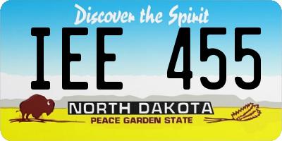 ND license plate IEE455