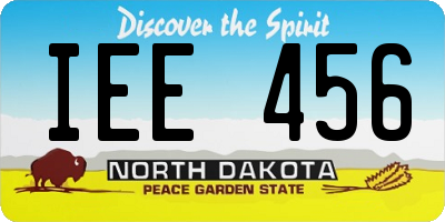 ND license plate IEE456