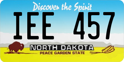 ND license plate IEE457