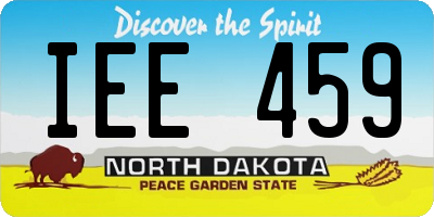 ND license plate IEE459