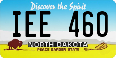 ND license plate IEE460