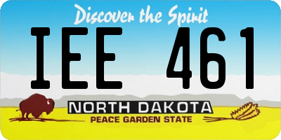 ND license plate IEE461