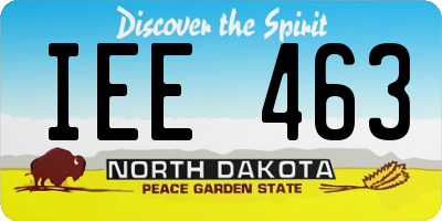 ND license plate IEE463