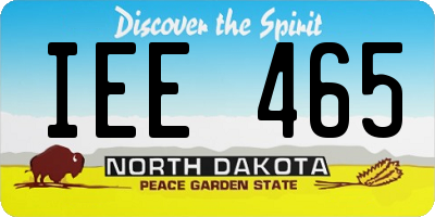 ND license plate IEE465