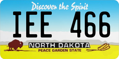 ND license plate IEE466