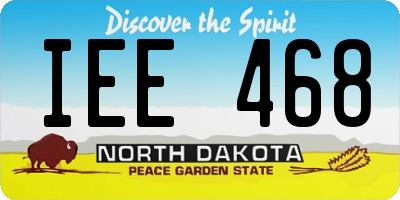 ND license plate IEE468