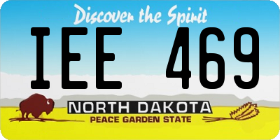 ND license plate IEE469
