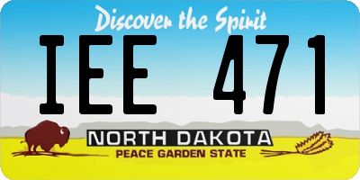 ND license plate IEE471