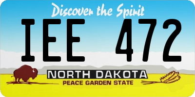 ND license plate IEE472