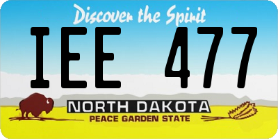 ND license plate IEE477