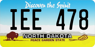 ND license plate IEE478