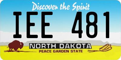 ND license plate IEE481