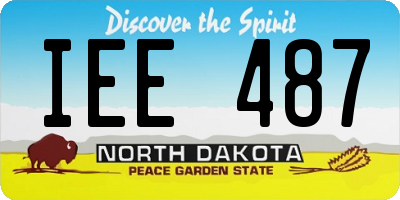 ND license plate IEE487