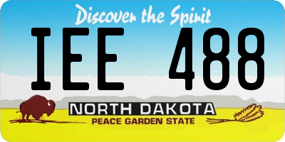 ND license plate IEE488