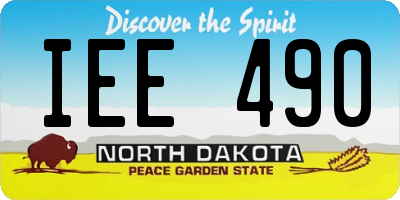 ND license plate IEE490