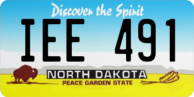 ND license plate IEE491
