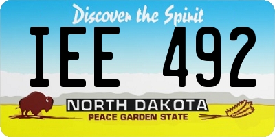ND license plate IEE492