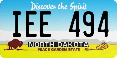 ND license plate IEE494