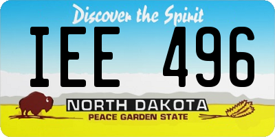 ND license plate IEE496