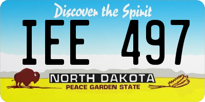ND license plate IEE497
